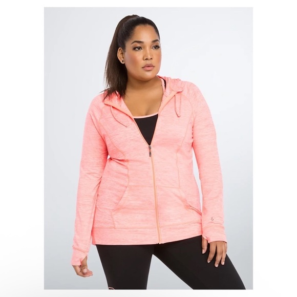 torrid Tops - Like New Torrid Active Spacedye Hoodie Zip Up Thumbhole Size 0